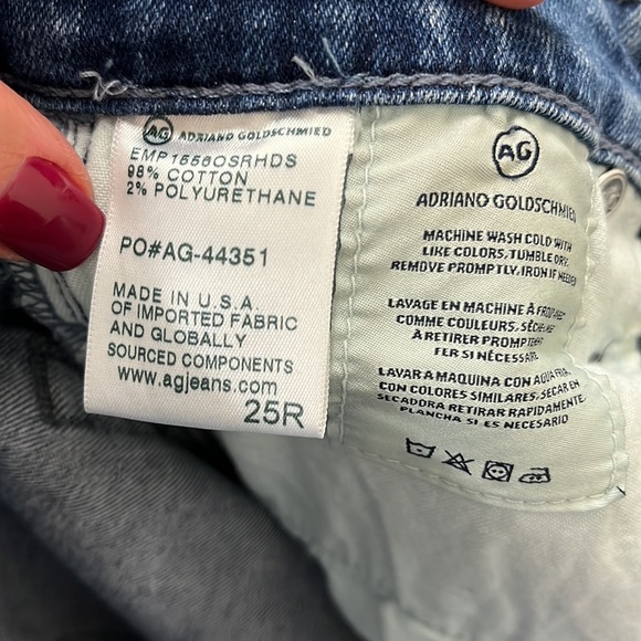 AG Anthropologie Stevie High Rise Skinny Ankle Jeans 25 - Picture 14 of 14